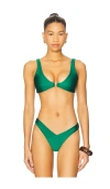 Fae Kendall Bikini Top In Green