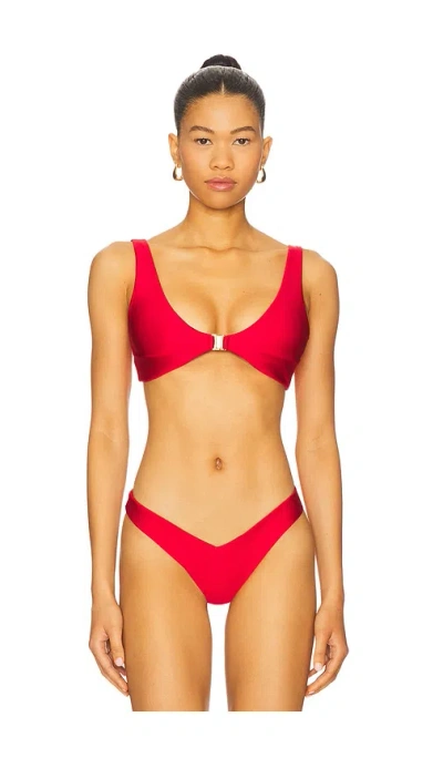 Fae Kendall Bikini Top In Red