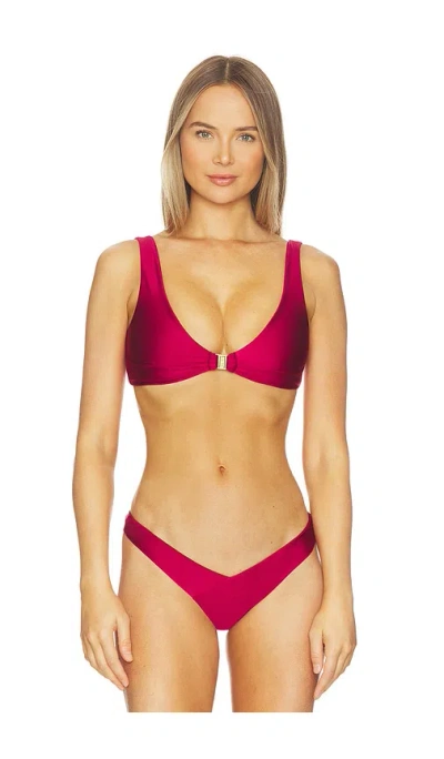 Fae Kendall Bikini Top In Burgundy