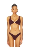Fae Kendall Triangle Bikini Top In Multi