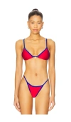 Fae Lumi Bikini Top In Red
