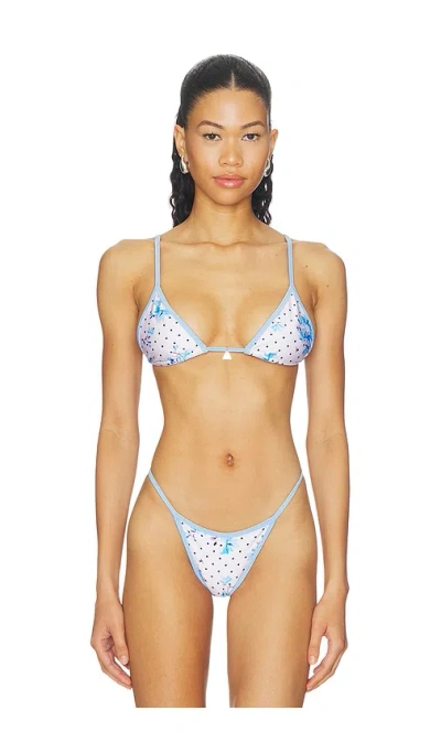 Fae Lumi Bikini Top In Blue