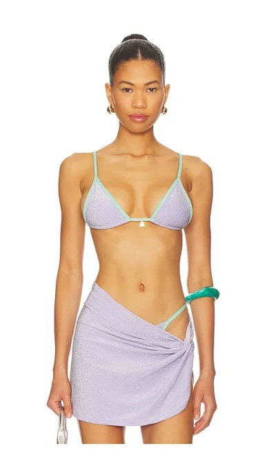 Fae Lumi Triangle Bikini Top In Neutral