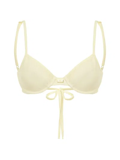 Fae Swim Gigi Bikini Top In Neutral