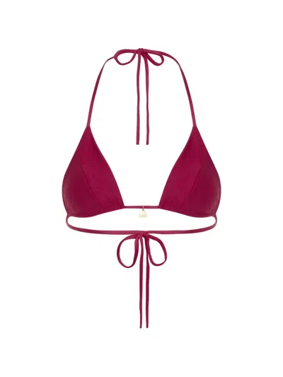 Fae Swim Honey Bikini Top In Red