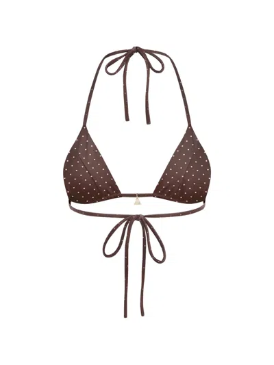 Fae Swim Honey Reversible Floral-print Bikini Top In Pink