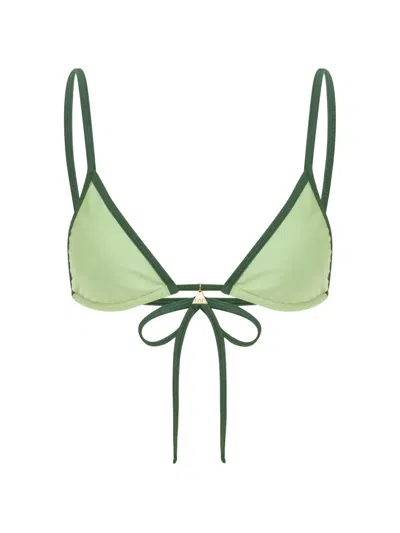 Fae Swim Lumi Bikini Top In Green