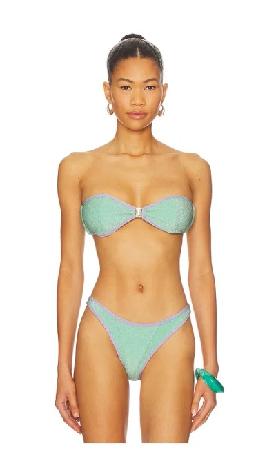Fae Tallara Bandeau Bikini Top In Metallic
