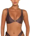Fae Women's Kendall Swimwear Top In Silver