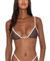 Fae Lumi Triangle Bikini Top In Animal Print