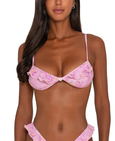 Fae Women's Sorrento Swimwear Top In Pink