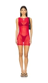 Fae X Revolve Mesh Dress In Red