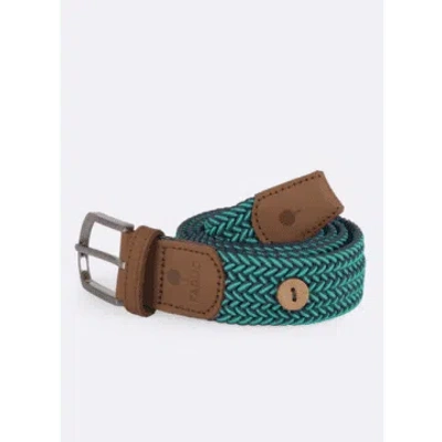 Faguo Belt Synthetic Woven In Navy + Mint Green From In Blue