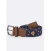 Faguo Belt Synthetic Woven In Pink + Navy From In Pink