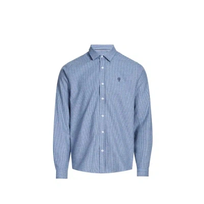 Faguo Chemise Droite Col Classique En Coton In Blue