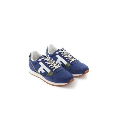 Faguo Elm Leather Trainers In Blue