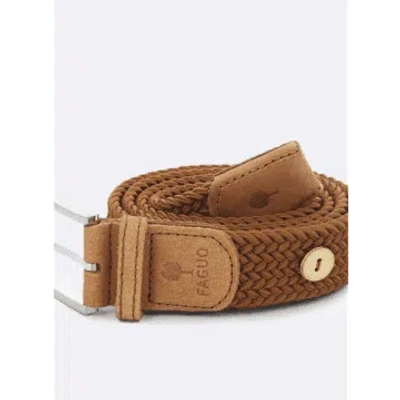 Faguo Solid Nylon Belt In Camel From In Brown