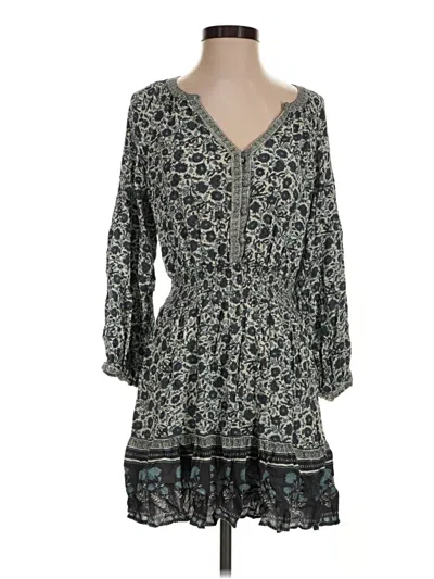 Pre-owned Faherty 3/4 Sleeve Blouse In Green