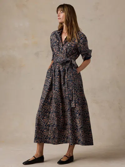 Faherty Abby Wrap Dress In Black