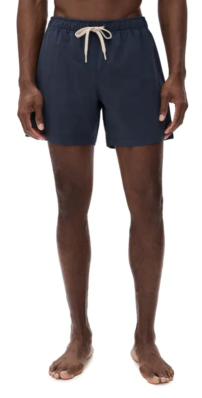 Faherty All Day 6 Swim Trunks Blue Nights