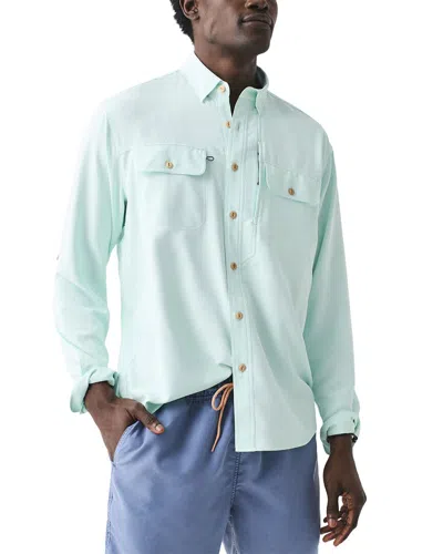 Faherty All Day Air Upf Shirt In Green