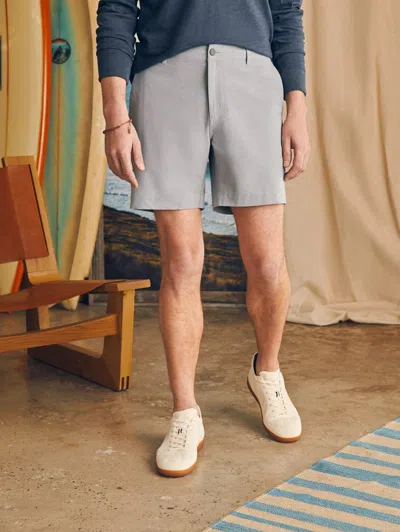 Faherty All Day 7 Shorts In Ice Grey