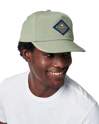 Faherty All Day Front Seam Hat In Green