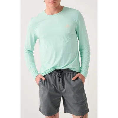 Faherty All Day Performance Upf Long Sleeve Swim T-shirt In Sea Breeze