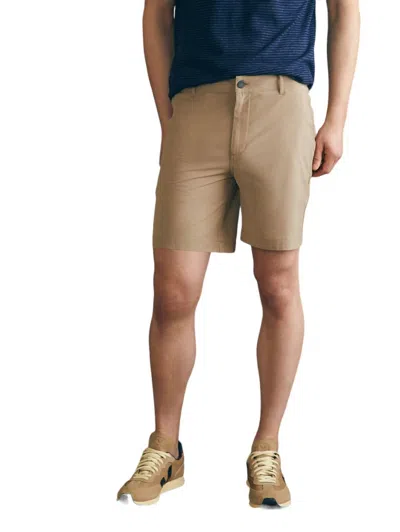 Faherty All Day Shorts 7" In Khaki In Beige