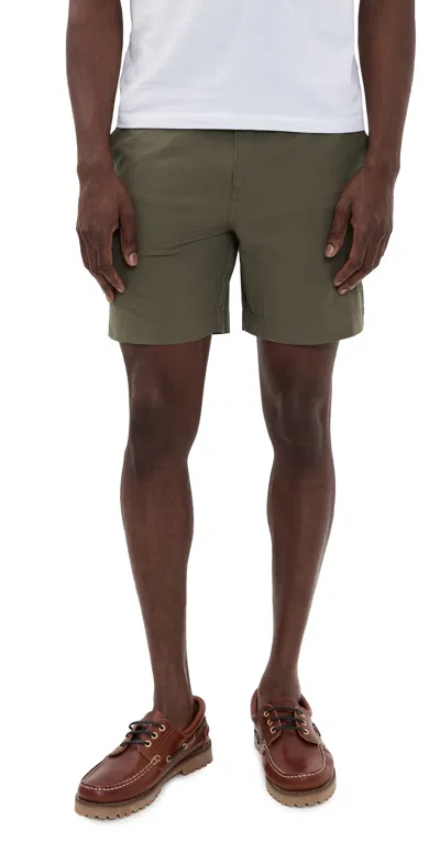 Faherty All Day Shorts 7 Surplus Olive In Green