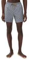 Faherty All Day Swim Trunks 6 Golden Lotus Tile In Gray