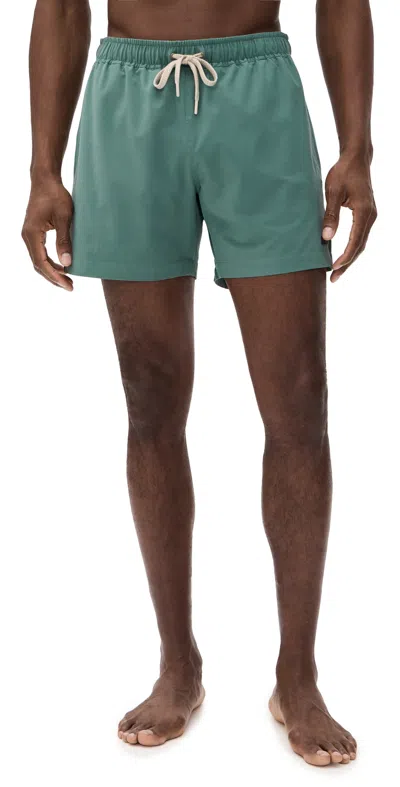 Faherty All Day Swim Trunks 6 Island Spruce In Green