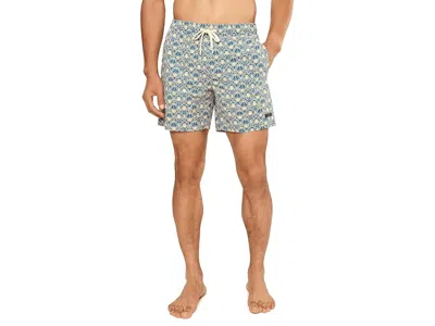 Faherty All Day Trunk (6) Men's Swimwear Golden Palm Mosaic: 2xl In Neutral