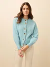 Faherty Alpine Cozy Cardigan In Blue