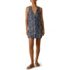 Faherty Alston Linen Button-up Minidress In Multi