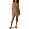Faherty Alston Linen Button-up Minidress In Multi