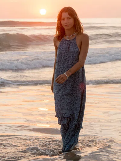 Faherty Amelia Dress In Blue