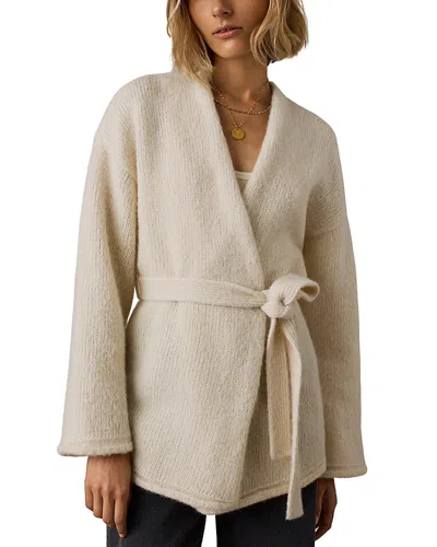 Faherty Apres Alpaca & Cotton Wrap Cardigan In Neutral
