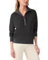 Faherty Apres Henley Waffle Top In Black