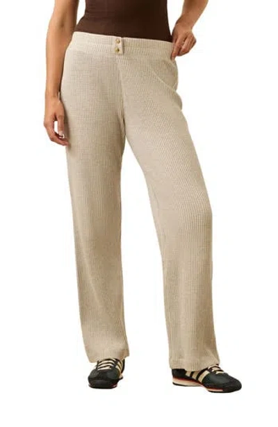 Faherty Après Organic Cotton Waffle Pants In Neutral