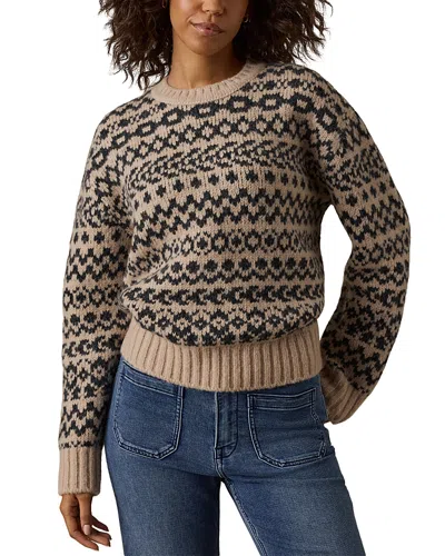 Faherty Apres Relaxed Crewneck Sweater In Brown