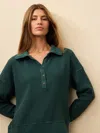 Faherty Après Waffle Henley T-shirt In Green