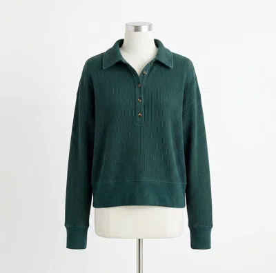 Faherty Apres Waffle Henley Top In Seamoss In Multi