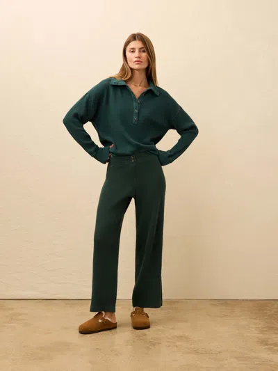 Faherty Apres Waffle Pants In Green