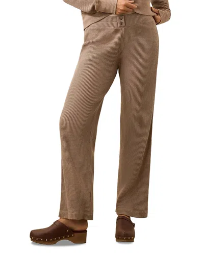 Faherty Apres Waffle Pants In Brown