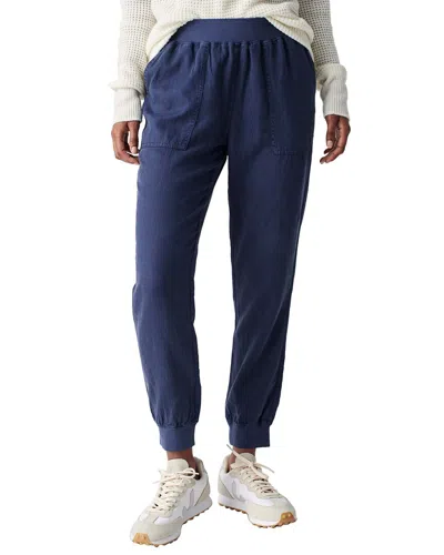 Faherty Arlie Day Linen-blend Pant In Blue