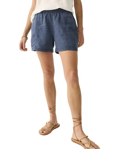Faherty Arlie Linen-blend Short In Blue
