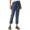 Faherty Arlie Pull-on Tapered Leg Pants In Navy