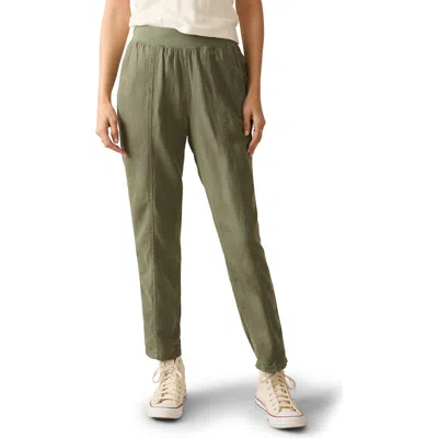 Faherty Arlie Pull-on Tapered Leg Pants In Green