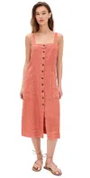Faherty Aurora Dress Red Rock In Red Rock